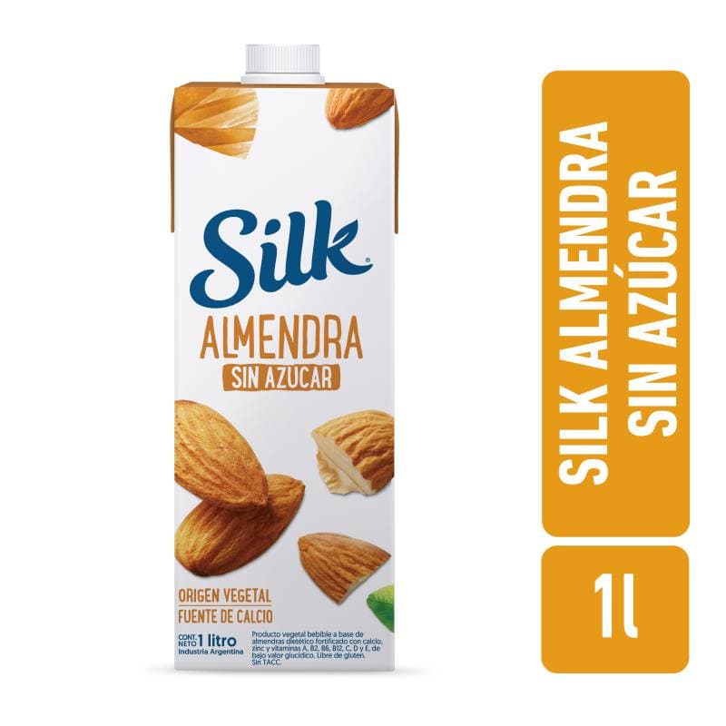 Leche de almendras Silk sin azucar tetra 1 lt