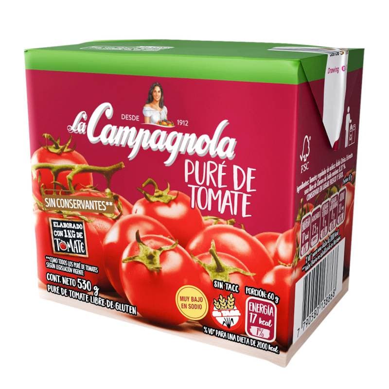 Puré De Tomate La Campagnola 530 g